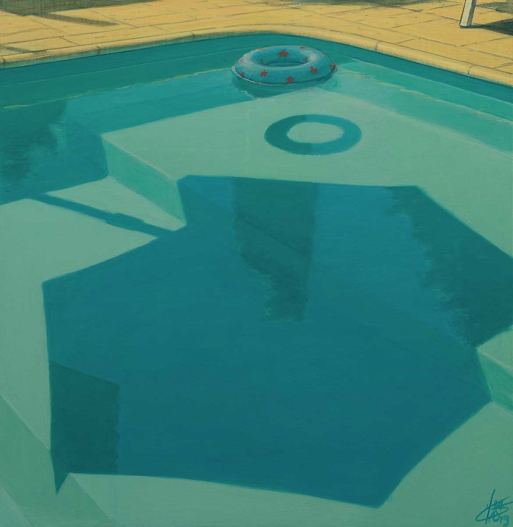 "Reflet piscine" 55X55 - 2019